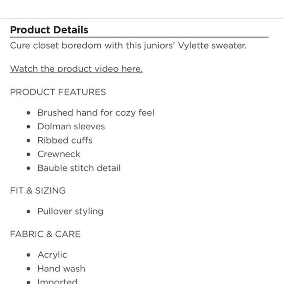 VYLETTE SWEATER MOTHER MEDIUM JR GRAY BAUBLE STITCH POM POM SOFT CLASSIC. - Picture 12 of 12